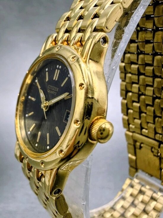 Citizen Watch Women Black Dial Gold Tone New Battery main image 7
